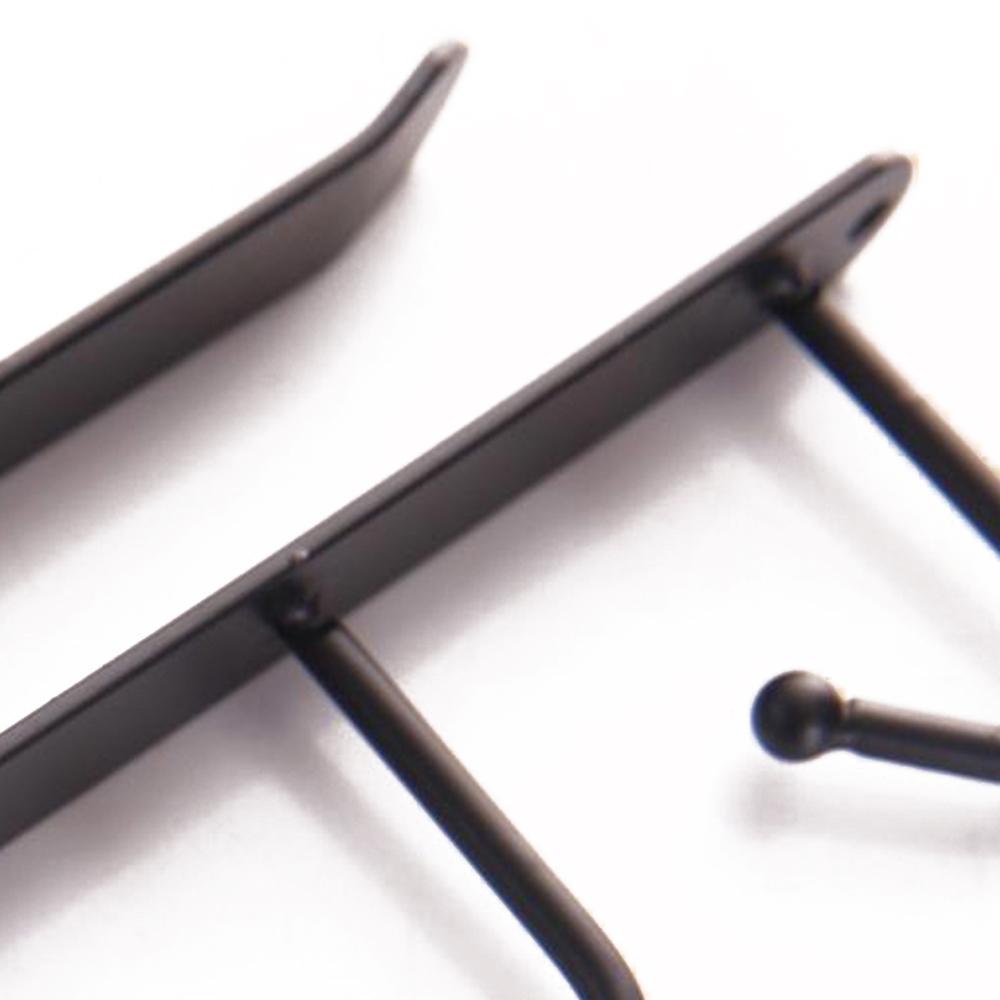 Iron Kitchen Storage Rack Cupboard Hanging Hook Shelf Dish Hanger Chest Storage Shelf With 6 Hooks