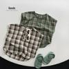 2025 Kinder Tanktop gestreift - Koreanischer Stil, Lockere Passform, Unisex, Trendige Kinderbekleidung