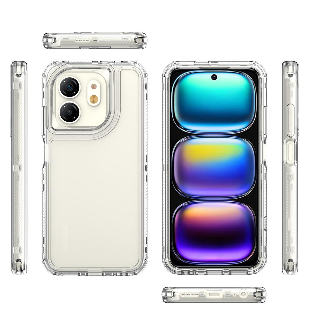 For Infinix Hot 50i 4G Case 3 In 1 Detachable Anti Drop Clear PC+TPU Phone Back Cover