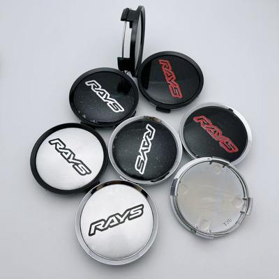 4pcs 74mm Car Wheel Center Caps With RAYS Logo Emblem Badge Wheel Rims Center Dust Cover Hub Hubcaps Replace Car Accessories