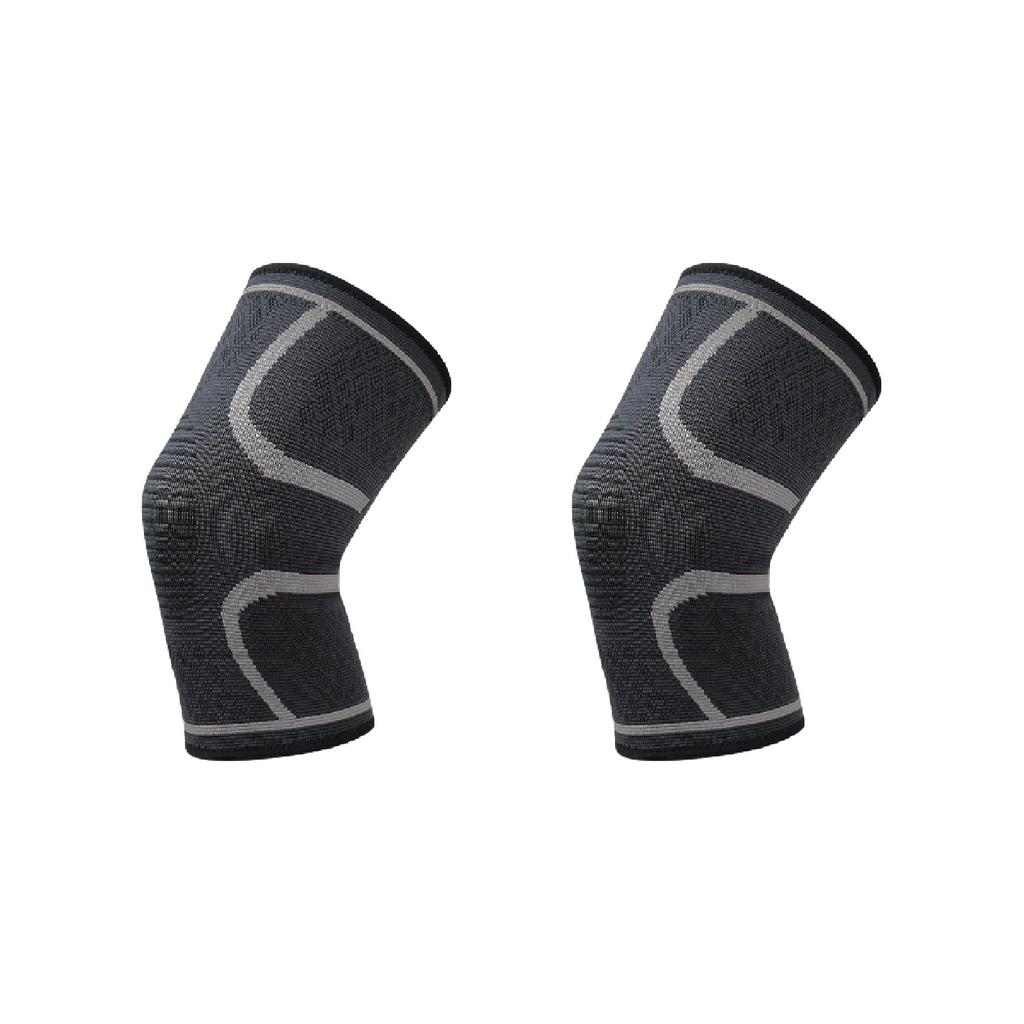 2PC Unisex Compression Knee Sleeve Support Running Basketball Lift Knee Pads
