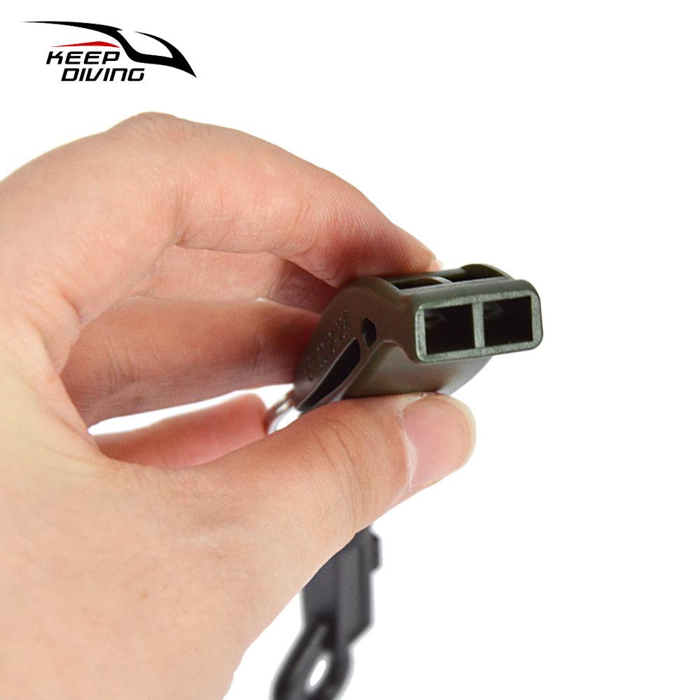 Dual-Frequency Lifesaving Whistle with Hook, Multi-functional Outdoor Emergency Survival Tool KS-923B