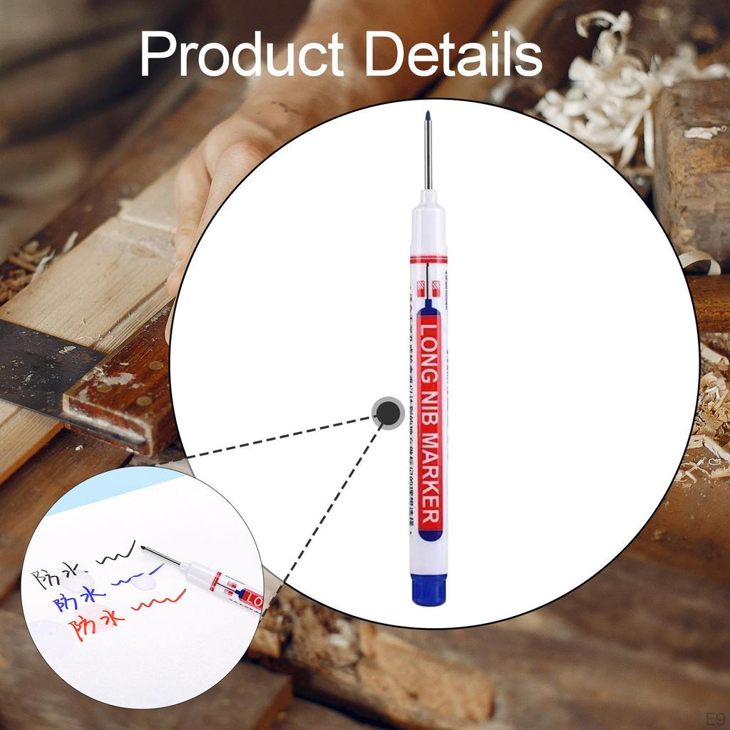 Marker do głębokich otworów Narzędzie do znakowania stolarskiego Długopis z długą końcówką do budownictwa Architektura