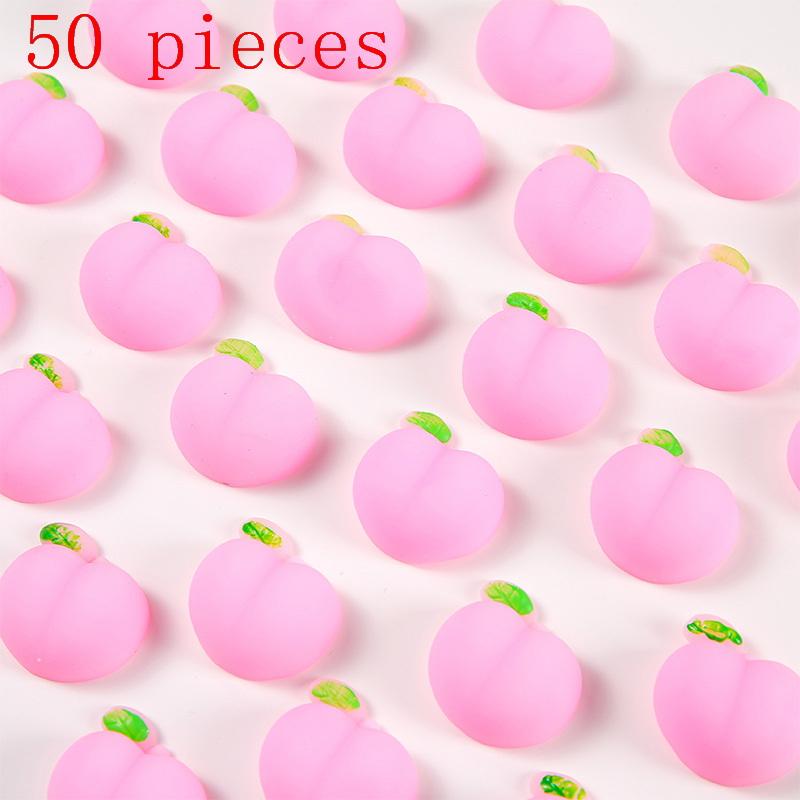 10/30/50Pcs 3.5Cm Stereo Peach Bum Ornament Mobile Phone Decoration Accessories Toy Fun Butt Mochi Squeeze Toys