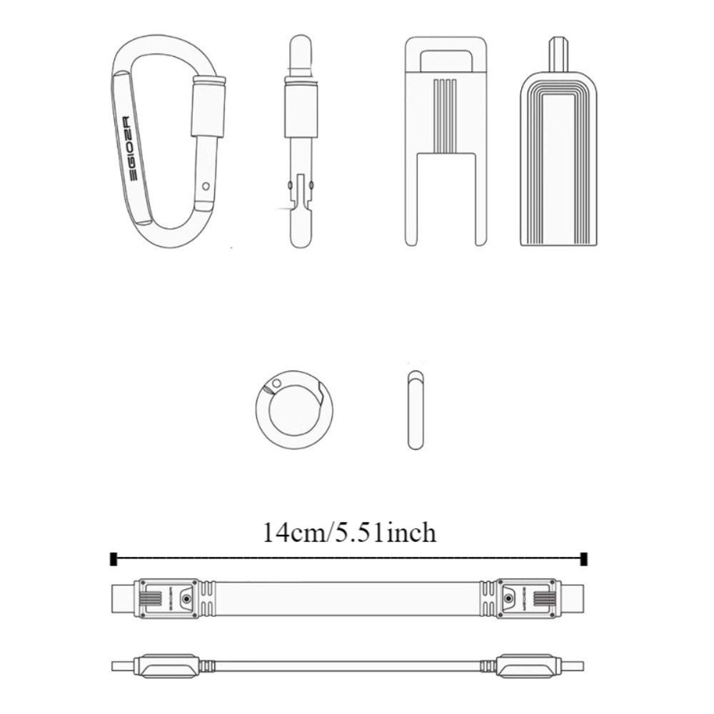 Lightweight Type C Data Cable Double Headed Data Transfer Line USB 4 Cable Charger Adapter