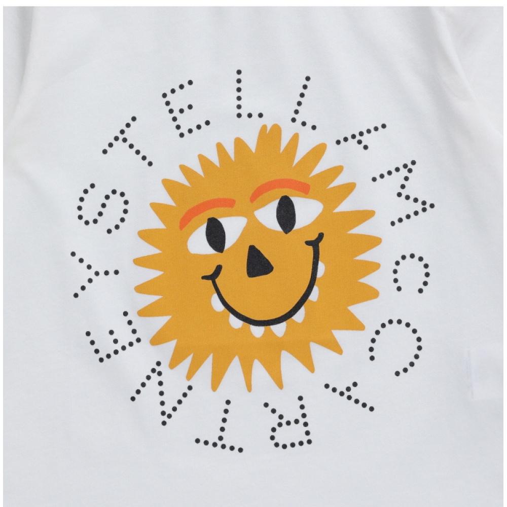 Stella Mccartney Tt8s01 Z0434 101 Sunshine Monster Print Kids Short Sleeve Tee