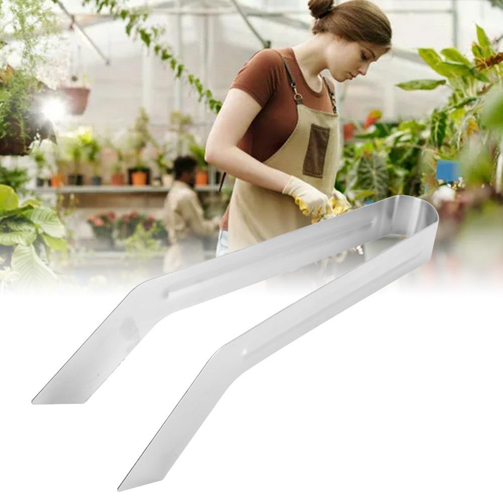 

Stainless Steel Transplanting Clamp Smooth Handle Seedling Transplanting Tong Horticultural Plant
