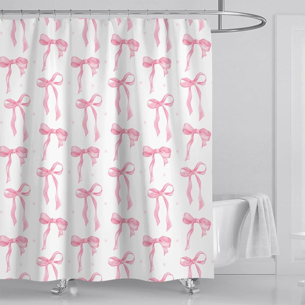 Colorful Cute Polka Dot Shower Curtain for Kids Bathroom – Fun & Vibrant Multicolor Dots Design, Waterproof Fabric Bath Curtain