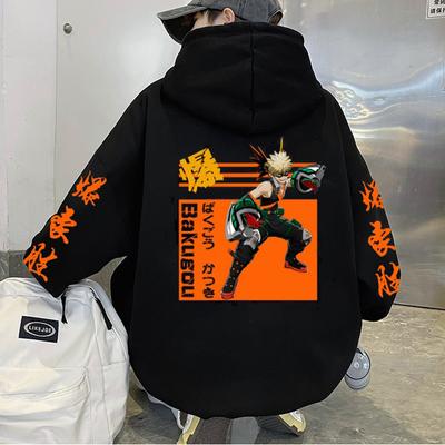 Bakugou Katsuki Printed Hooded Anime My Hero Academia Clothing Men Women Hoodies Hot Manga Sweatshirt Harajuku Unisex Streetwear