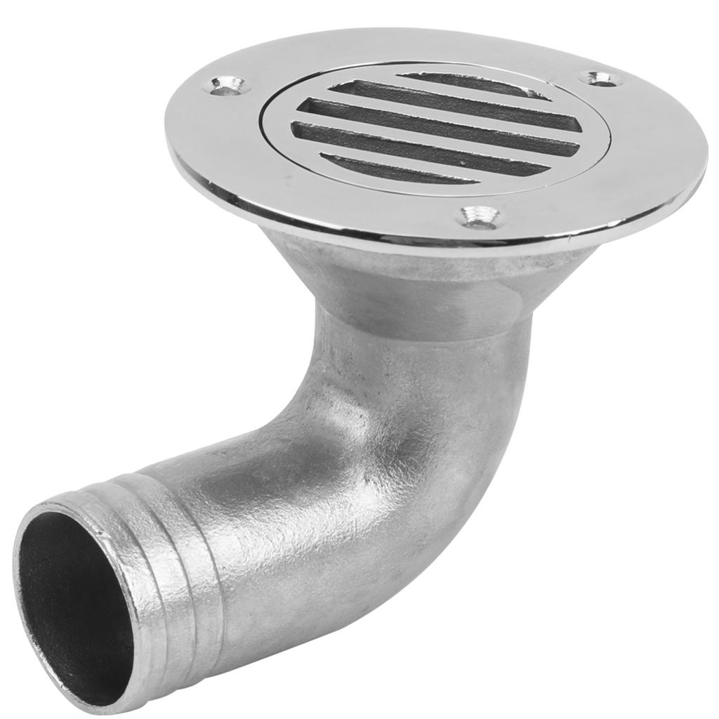 Durable Boat Floor Drain 316 Stainless Steel Marine 90 Degree Boat Floor Deck Water Drain38MM