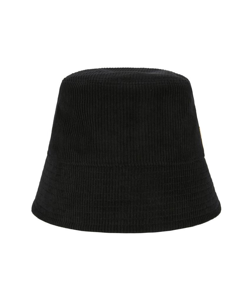 Bajal Corduroy Studded Drop Bucket Hat Black