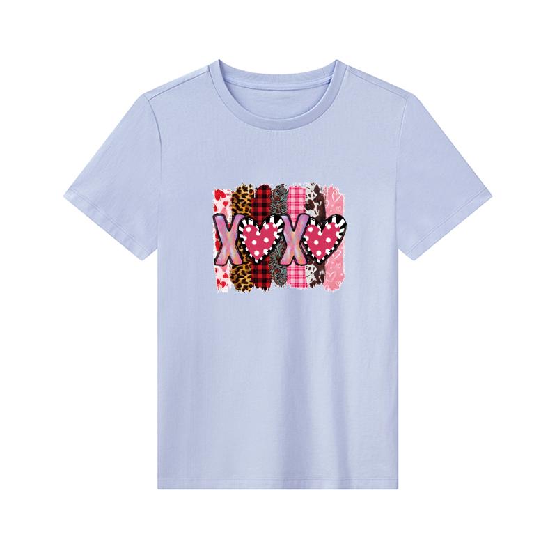 Iron On Patch Xoxo Valentine Clothes Stickers Parches Ropa T-Shirt Heat Press Appliqued Hoodies Diy Thermal Patches