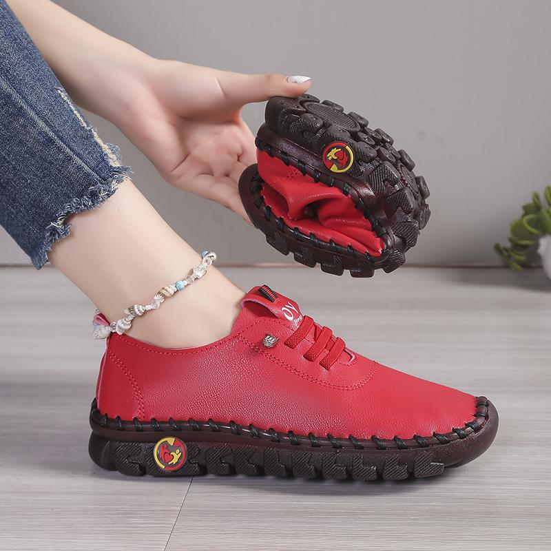 Zapatillas de Moda para Mujer Primavera Verano Nuevas Zapatillas Romanas de Suela Blanda Transpirables para Mujer Costuras Retro Suela de Magdalenas Tallas Grandes Zapatos para Mujer