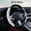 2PCS Short Mini Suede Steering Wheel Cover Anti Slip, Ultra Thin, Secure, Universal Steering Wheel Covers
