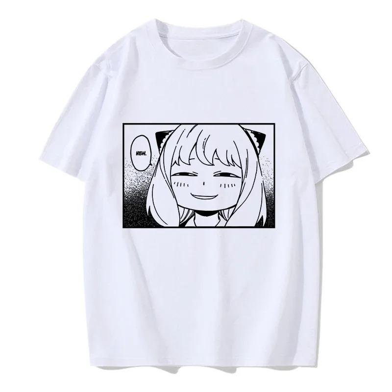Y2k Shirt Anya Forger Spy X Family Anime T Shirt Kawaii Cartoon Mens_Women Tops Cotton Best Selling Round Neck Comfortable Soft