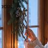 Hanging Bows for Christmas Trees 2 Pcs Velvet Bows, Shiny Bow Tree Decoration Holiday Gift Wrapping Wreath, Garland, Xmas Party, Wedding, Baby Shower,