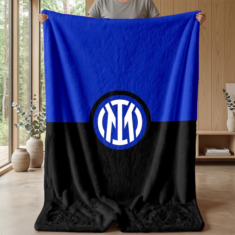 Inter Milan 3 - Coperta a tema Coperta morbida in flanella Coperta soffice da divano Coperta accogliente per divano e letto per arredamento domestico