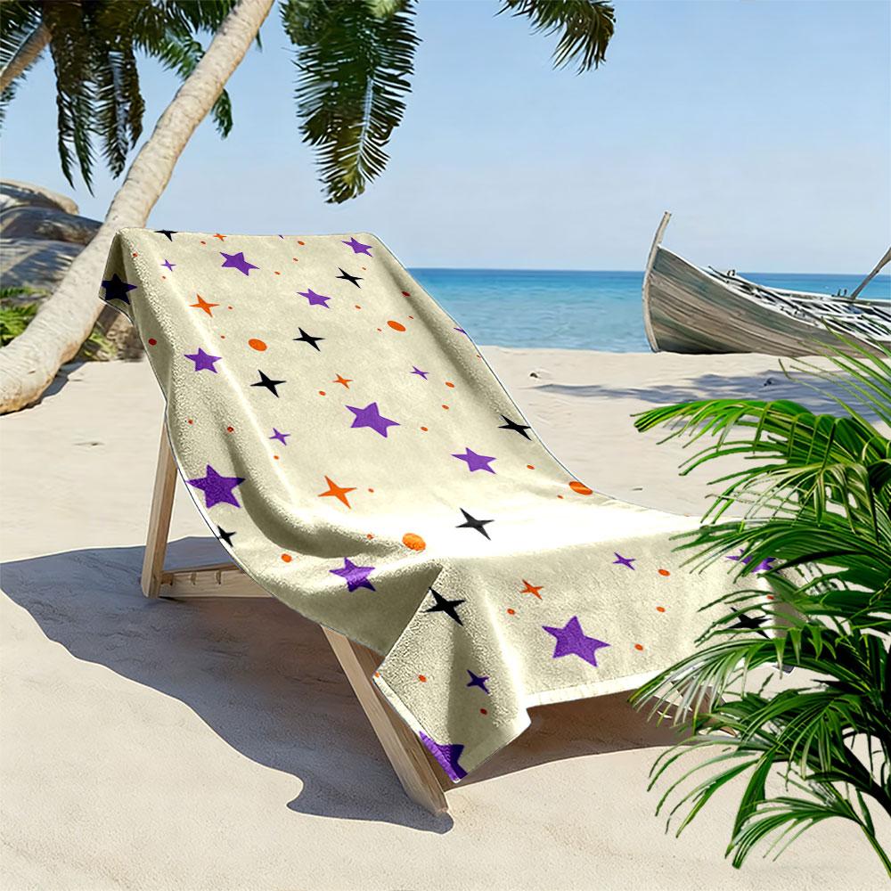 Whimsical Starlit Dreams Print Beach Towel, Quick Drying, Suitable for Travel, Outdoor Sports, Jogging, the Beach and Swimming, Gift