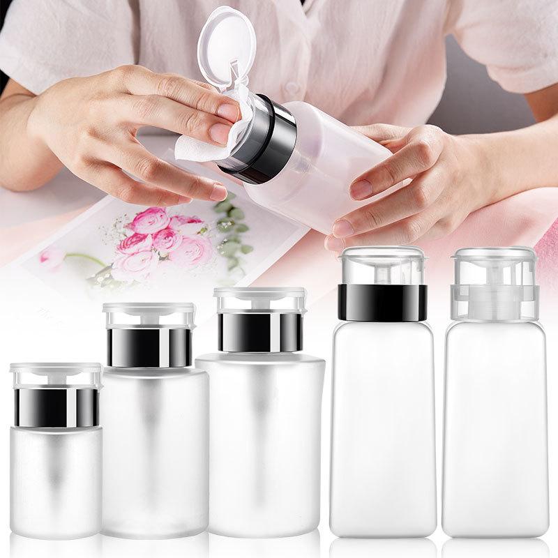 60/150/180/250 ml Leerer Pump-Dispenser Flüssigkeit UV Gel Nagellack Nail Art Politur Saubere Flasche Politur Reiniger Entferner Flasche