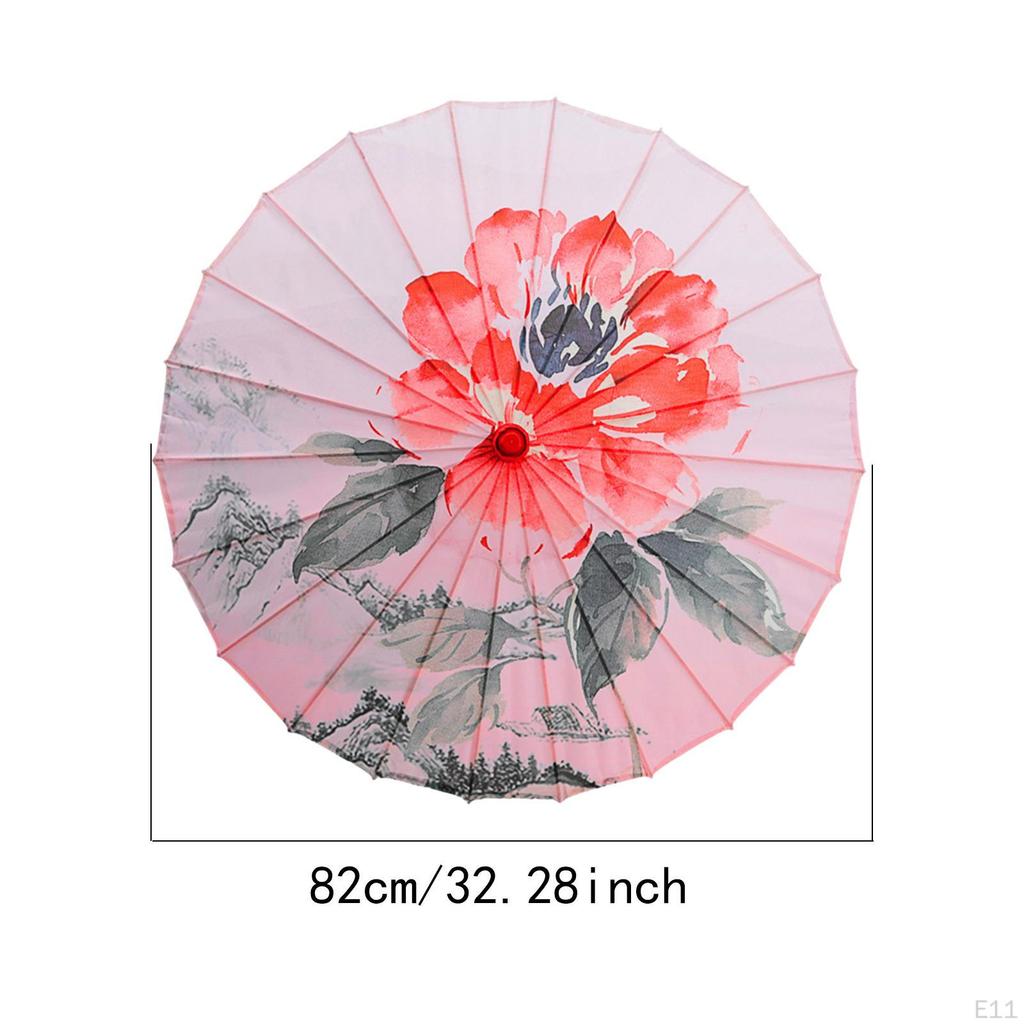 Chinese Oil Paper Umbrella, Decorative Floral Pattern, Traditional Classical Dance Umbrella for