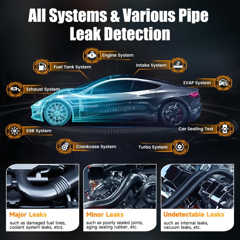 

FOXWELL SD203 Automotive Smoke Machine 12V Built-in Air Pump EVAP Vacuum Leak Detector Car Pipe Leakage Diagnostic Tester