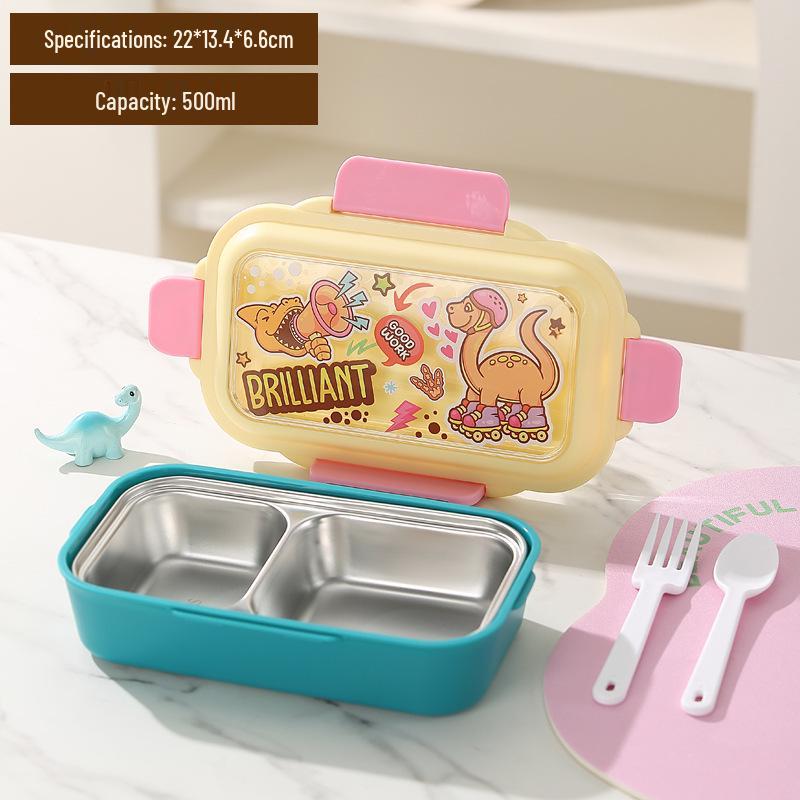 Bento Box per Pranzo con Frutta in Acciaio Inossidabile per Bambini - Anti-scottatura, Design Approfondito, Piatto per Alimenti per Studenti