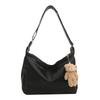 Large Capacity Fashionable and Simple Solid Color Shoulder Bag for Women's Spring New Korean Version of Underarm Bag Casual Dumpling Bag