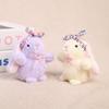 Easter Plush Bunny Headband Bow Pendant Backpack Hanging Ornament for Girls Kids Festival Gift