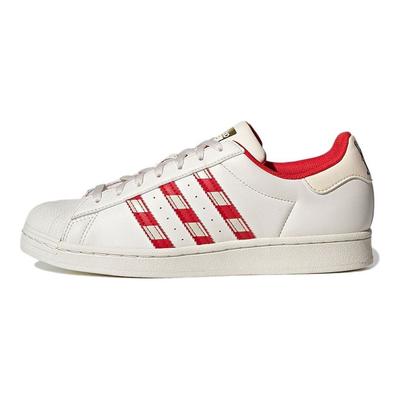 Baskets Unisexe Superstar Canne de Noël Blanc Rouge GZ4715