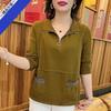 High-end zipper sweater women's long-sleeved autumn clothing women's new foreign style loose belly cover top casual versatile jumper