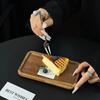 High-end Acacia Wood Rectangular Tray Cafe Plate Afternoon Tea Dessert Plate Bread Serving Tray Tea Tray