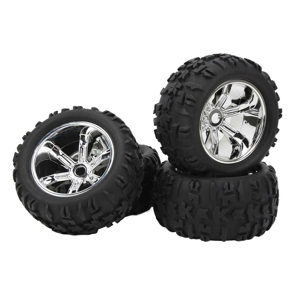 4PCS RC Rubber Tires Strong Cushioning Wear Resistant Replacement Rubber Tires for Traxxas Maxx