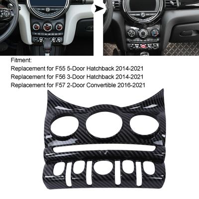 Car Air Conditioning CD Panel Cover Trims Frame 6.5in AC CD Panel Sticker Carbon Fiber For Mini Cooper F55 F56 F57 2014-2025