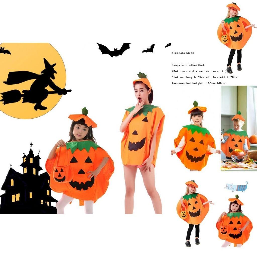 Festive Pumpkin Suit Set For Halloween Party And Cosplay