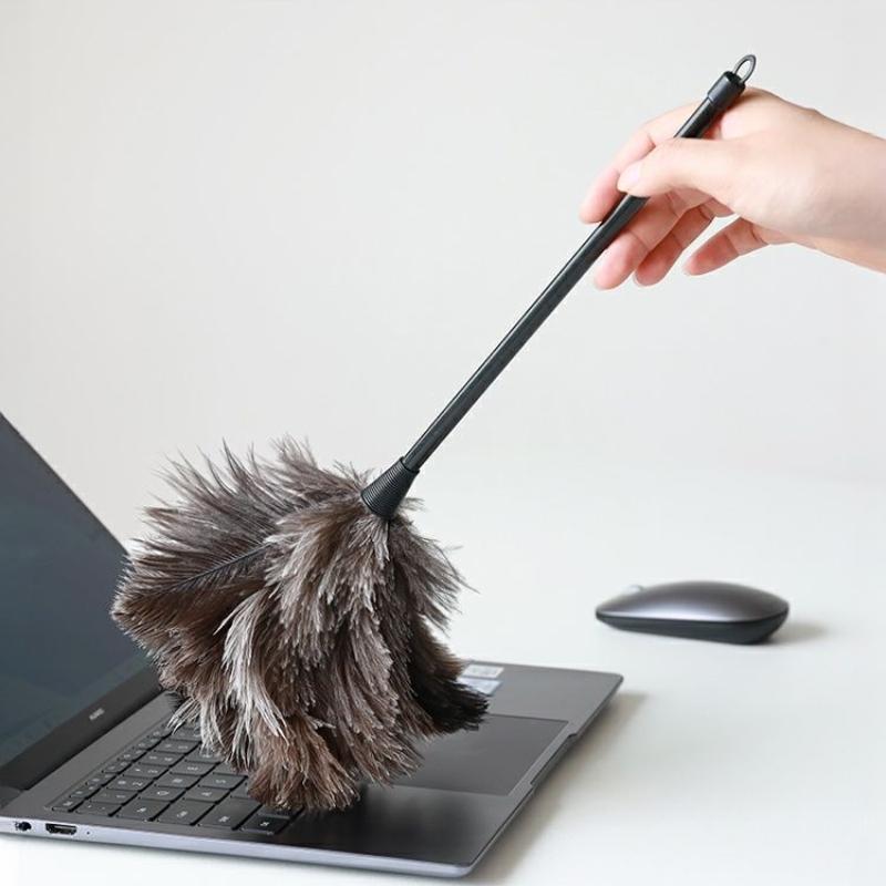 

Ostrich Duster Feather Dusters with Long Plastic Handle Cleaning Brush Tool Household Cleaning Duster Dust Cleaning Tools 1pc чорний