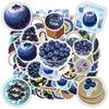 35pcs Whimsical Blueberries Stickers Realistic Dessert DIY Stickers Stickers For Suitcase Fridge Phone Luggage Laptop
