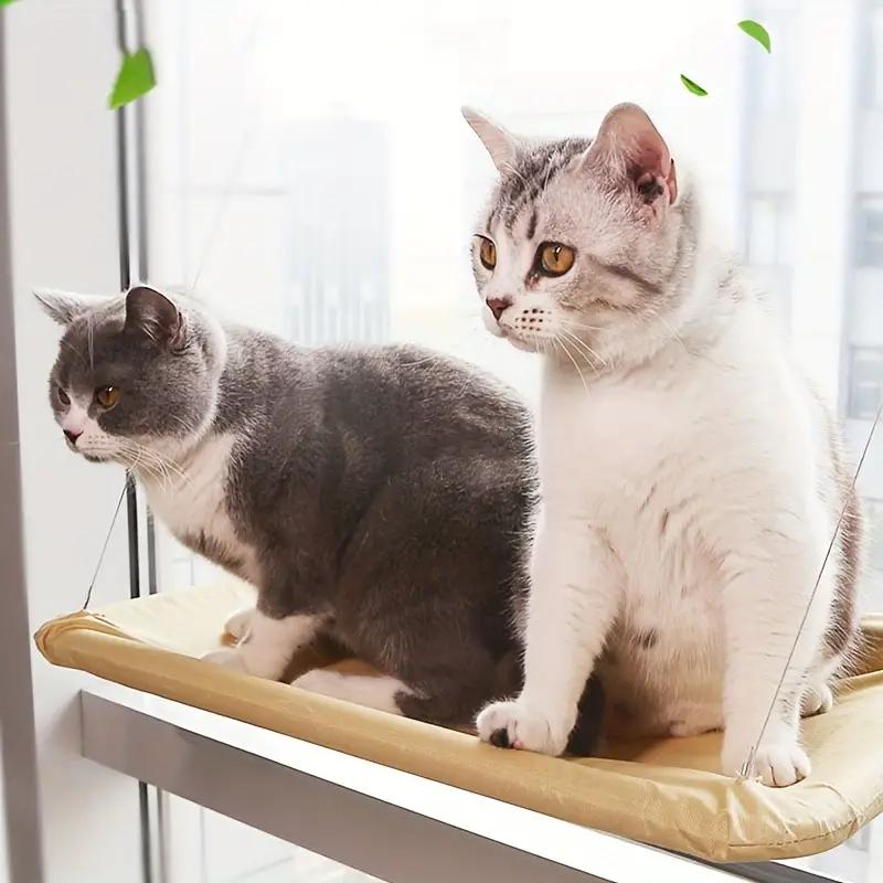 Cozy Window-Mounted Cat Hammock: Detachable, Washable, Steel Wire Suction Cup Bed