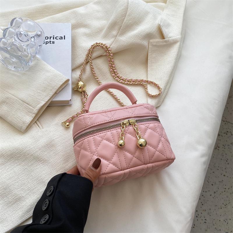Rhombus Chain Bag Women's New High-end Fashion Mini Shoulder Messenger Bag Popular Small Square Bag