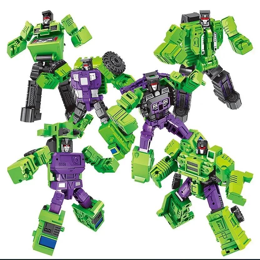 6 in 1 Transformation 21CM Model MINI Devastator Action Figure Robot Plastic Toys BEST Gift Child Kid New