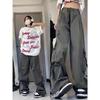 Southeast Asia Exclusive: Women's American Street Style Cargo Pants with Large Pockets and Ribbons