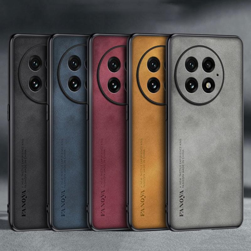 For OnePlus 13 Case Luxury PU Leather Phone Case For One Plus 13 5G OnePlus13 Back Cover Matte Silicone Shockproof Protection