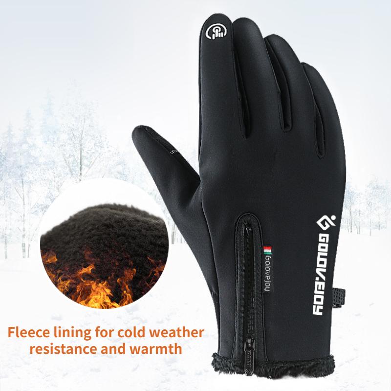 Winter Gloves Warm Waterproof, Thermal Cotton Cycling Gloves for Men Women with Touch Screen, Cold Weather Drving Gloves for Bike  Skiing Snow
