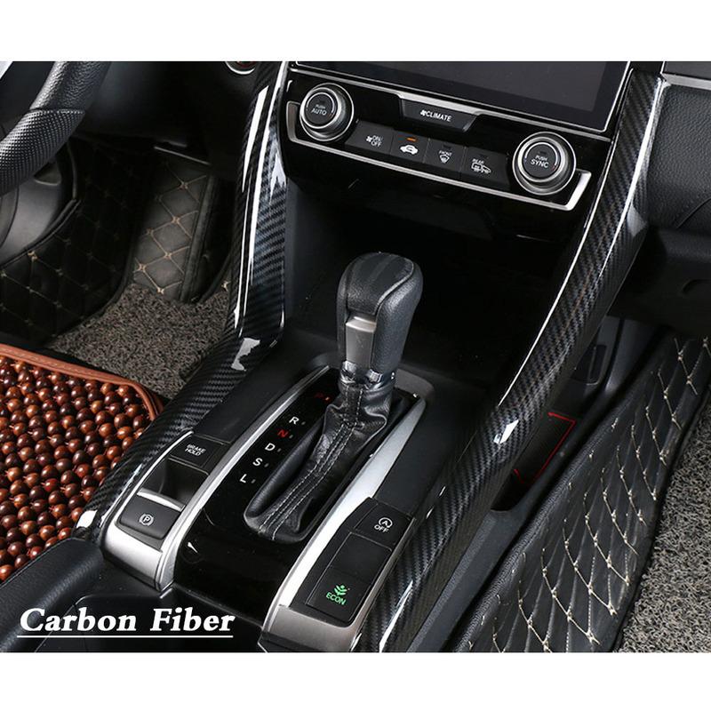 Car Cover ABS Plastic Interior Middle Front Shift Stall Paddle Cup Lamp Trim For Honda Civic 10th 2016 2017 2018