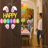 Photo Props Cartoon Easter Door Hanging Colorful Paper Bunny Egg Decoration Handmade Rabbit Door Wall DIY Pendants Party Favors