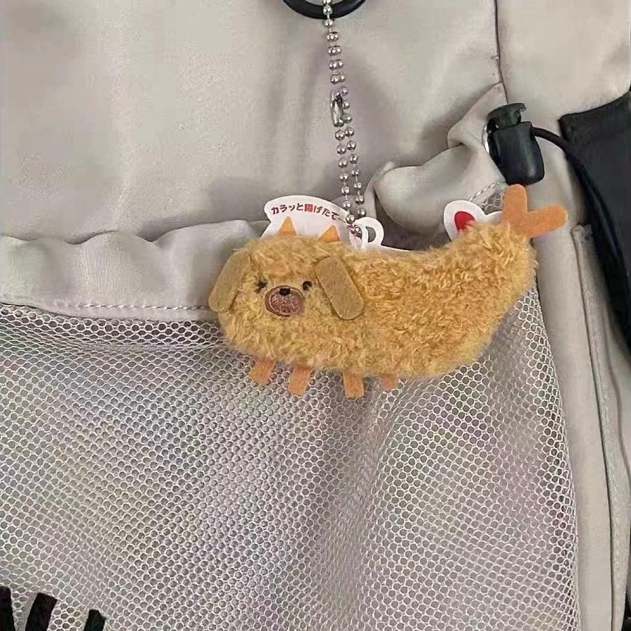 Tempura Shrimp Doll Pendant: Cute Mini Keychain for Women