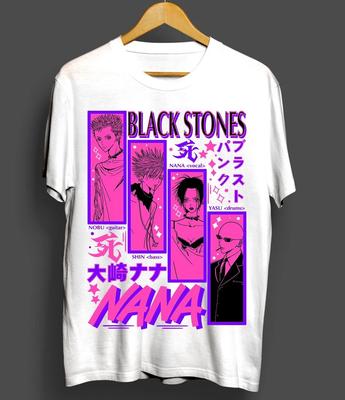 Koszulka Nana Osaki Black Stones Girl Kawaii Manga Anime Graficzna Biała Unisex Koszulka