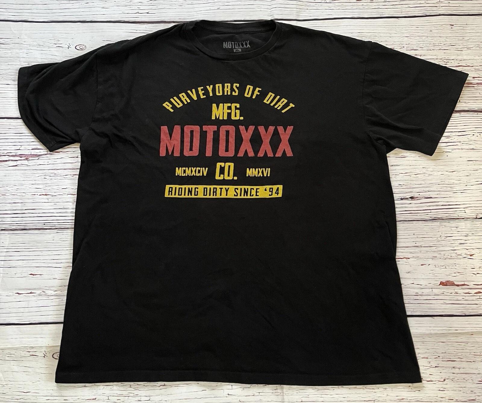 

Мужская футболка MotoXXX Racing XL с графическим принтом Мотокросс Черная Ridin Dirty Since 1994 3XL