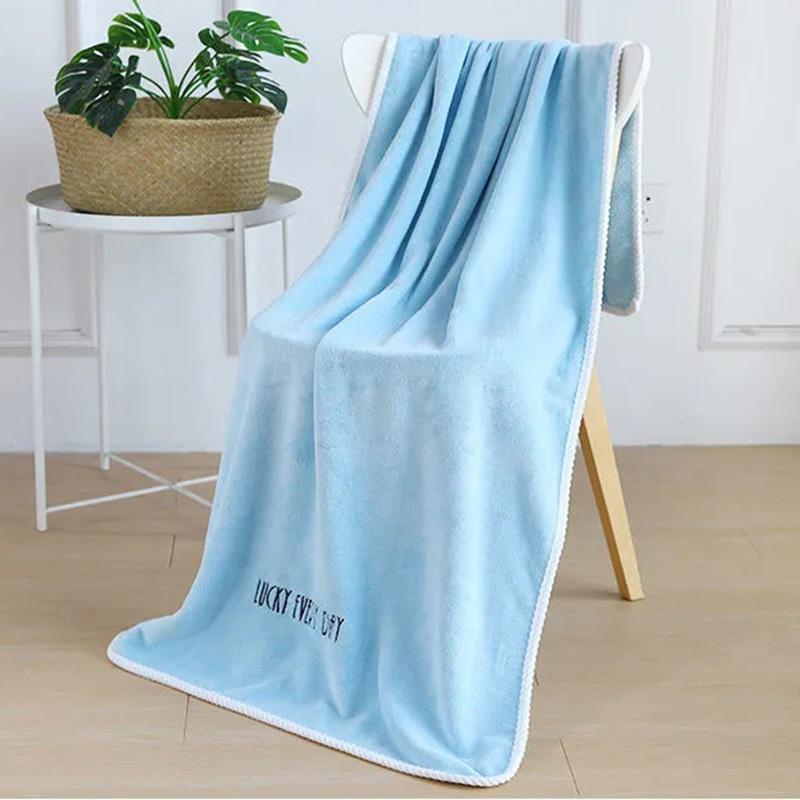 Adult's Bath Towels Super Absorbent Non-shedding Thicker Towels Baby Household Wraps Quick-dry Bath Towels Body Wrap Solid Color Towels for Bathroom