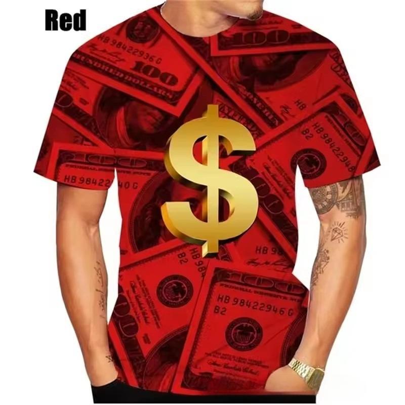 

Fashion Printed Top Casual Simple Short Sleeve Simple T-Shirts Men’s 6XL