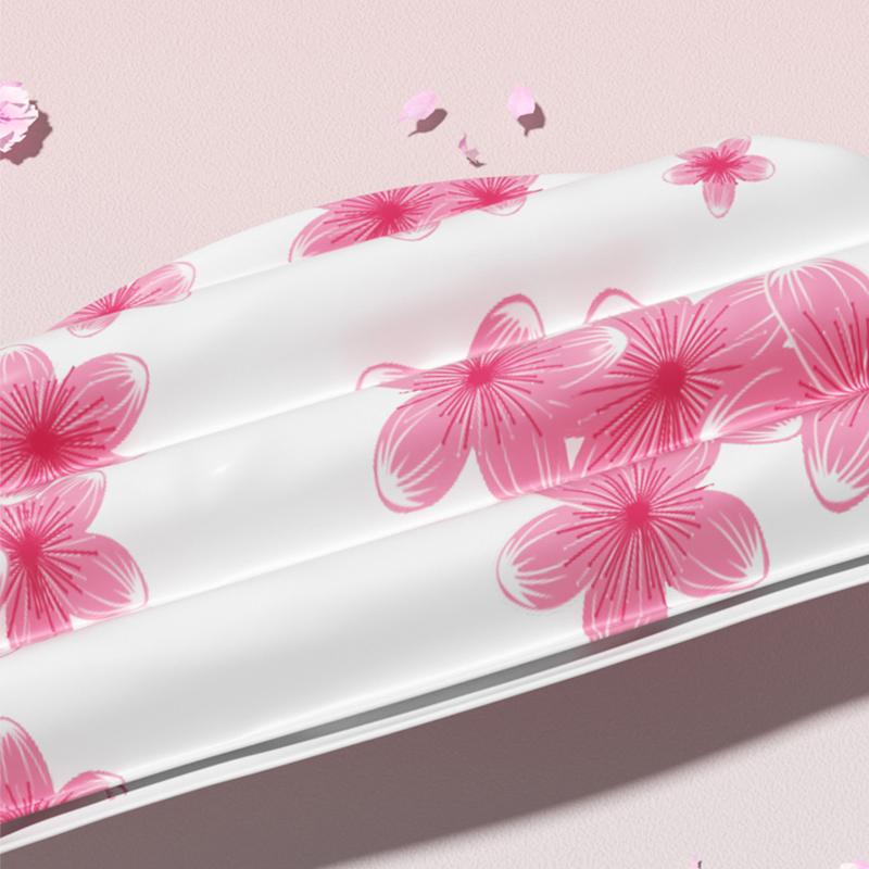 Silikon-Badekappe für Damen, Wasserdichte Badekappen für lange Haare mit Blumenmuster